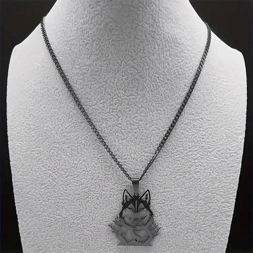Mystical Wolf Head Pendant Necklace