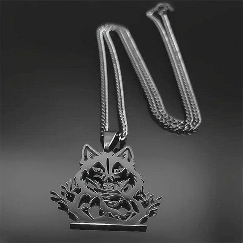 Mystical Wolf Head Pendant Necklace