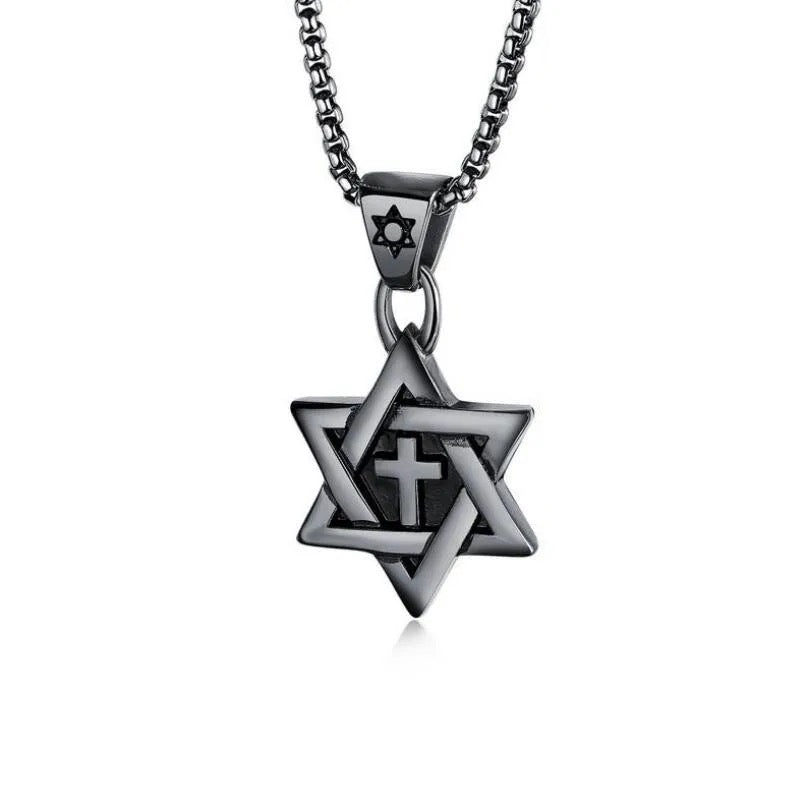 Unity! Star Of David Cross Necklace