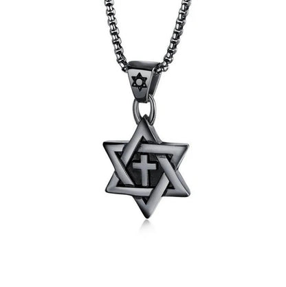 Unity! Star Of David Cross Necklace