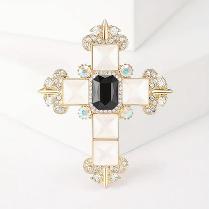 Luxury Vintage Cross Brooch