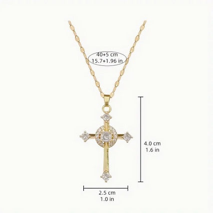 Ladies Cubic Zerconia Classic Cross